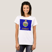 Vlag van de staat Kansas T-shirt (Voorkant volledig)