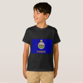 Vlag van de staat Kansas T-shirt (Voorkant volledig)