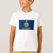 Vlag van de staat Kansas T-shirt (Voorkant)
