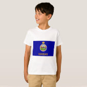 Vlag van de staat Kansas T-shirt (Voorkant volledig)
