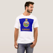 Vlag van de staat Kansas T-shirt (Voorkant volledig)
