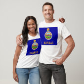 Vlag van de staat Kansas T-shirt (Unisex)