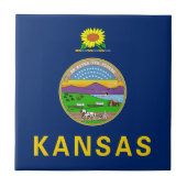 Vlag van de staat Kansas Tegeltje (Voorkant)