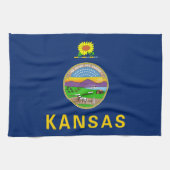 Vlag van de staat Kansas Theedoek (Horizontaal)