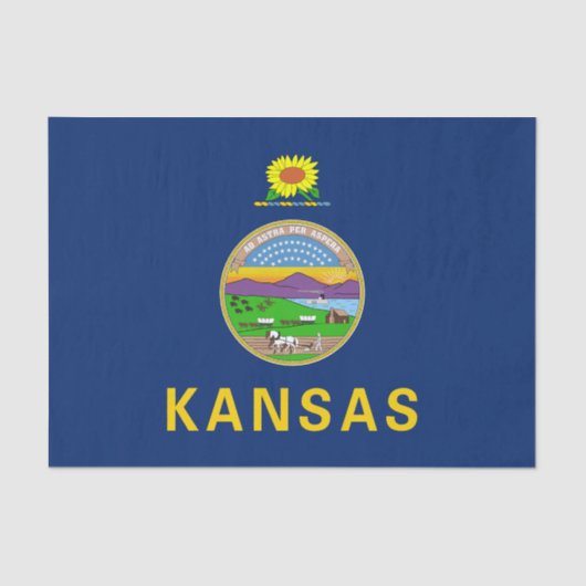 Vlag van de staat Kansas Tissuepapier (Voorkant)
