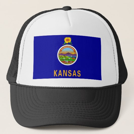 Vlag van de staat Kansas Trucker Pet (Voorkant)