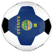 Vlag van de staat Kansas Voetbal (Gedraaid)