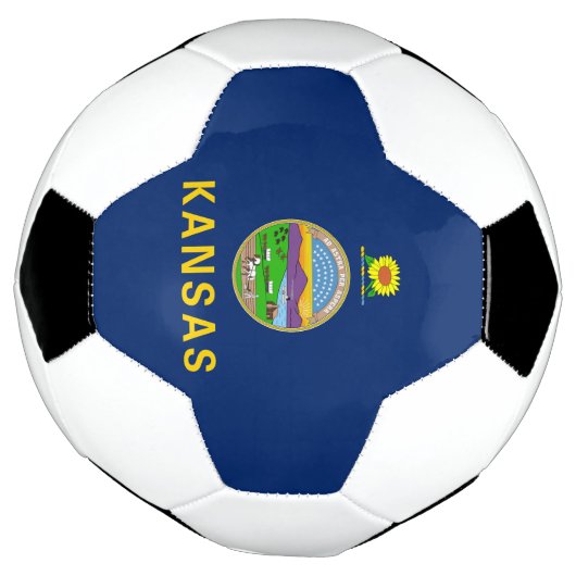 Vlag van de staat Kansas Voetbal (Gedraaid)