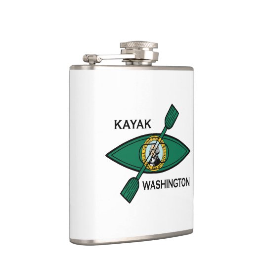 Vlag van de staat Kayak Washington Heupfles (Rechts)
