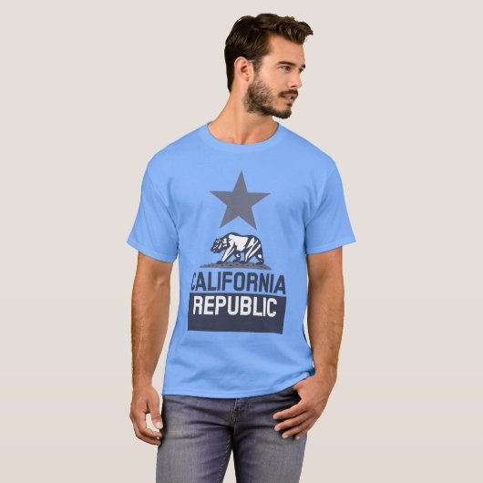 Vlag van de staat KLIFORNIË T-shirt (Voorkant volledig)