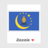 Vlag van de staat Koror, Palau Sticker (Vel)