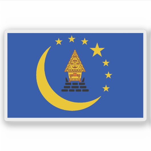 Vlag van de staat Koror, Palau Sticker (Voorkant)