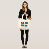 Vlag van de staat Kreta Grote Tote Bag (Voorkant (model))