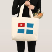 Vlag van de staat Kreta Grote Tote Bag (Voorkant (product))