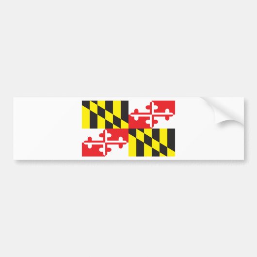 Vlag van de staat Maryland Bumpersticker (Voorkant)