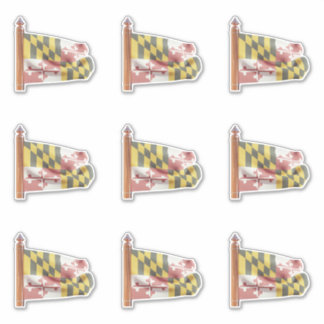 Vlag van de staat Maryland Sticker