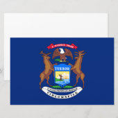 Vlag van de staat Michigan Briefpapier (Voorkant / Achterkant)