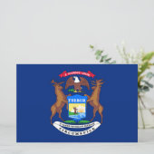 Vlag van de staat Michigan Briefpapier (Staand voorkant)