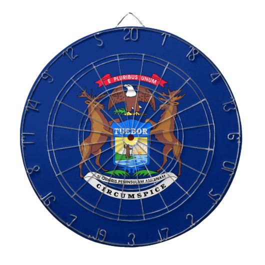 Vlag van de staat Michigan Dartbord (Voorkant)