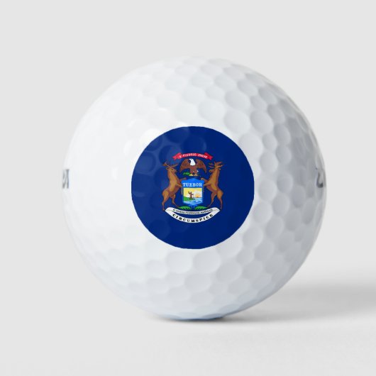Vlag van de staat Michigan Golfballen (Voorkant)