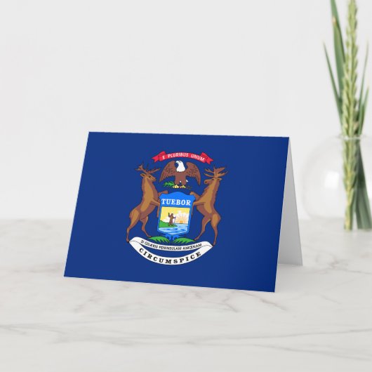 Vlag van de staat Michigan Kaart (Voorkant)