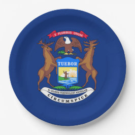Vlag van de staat Michigan Papieren Bordje
