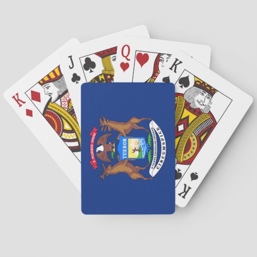 Vlag van de staat Michigan Pokerkaarten (Achterkant)
