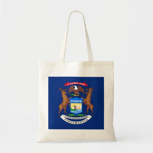 Vlag van de staat Michigan Tote Bag (Voorkant)