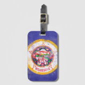 vlag van de staat Minnesota in nood Bagagelabel (Voorkant (verticaal))