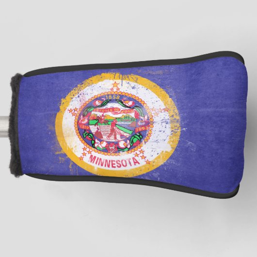 vlag van de staat Minnesota in nood Golfheadcover (Voorkant)