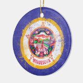 vlag van de staat Minnesota in nood Keramisch Ornament (Links)