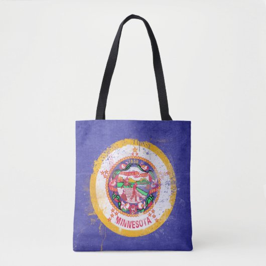 vlag van de staat Minnesota in nood Tote Bag (Voorkant)