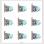 Vlag van de staat Minnesota (inkomend) Sticker (Vel)