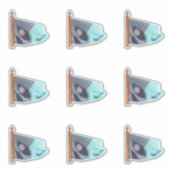 Vlag van de staat Minnesota (inkomend) Sticker (Voorkant)