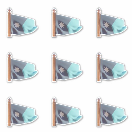 Vlag van de staat Minnesota (inkomend) Sticker (Voorkant)