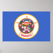 vlag van de staat Minnesota Poster (Voorkant)