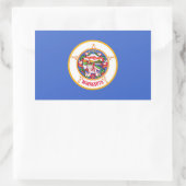 vlag van de staat Minnesota Rechthoekige Sticker (Tas)