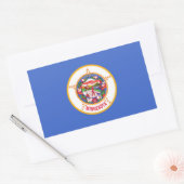 vlag van de staat Minnesota Rechthoekige Sticker (Envelop)