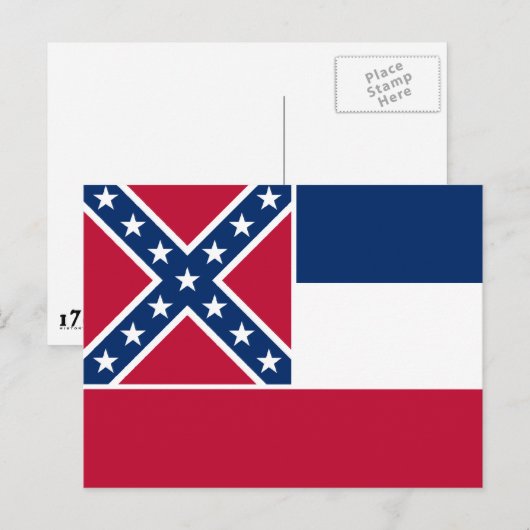 vlag van de staat Mississippi Briefkaart (Voorkant / Achterkant)