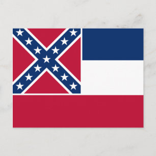 vlag van de staat Mississippi Briefkaart