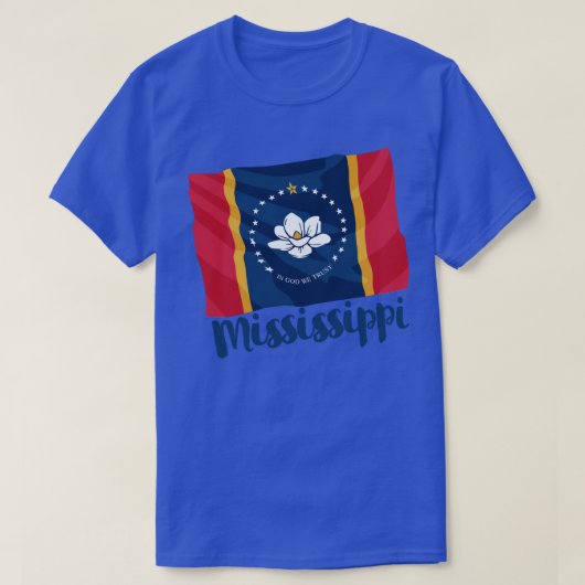 vlag van de staat Mississippi New Magnolia T-shirt (Design voorkant)