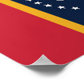 vlag van de staat Mississippi (nieuw in 2020) Poster (Hoek)