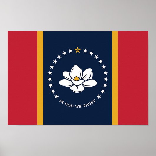 vlag van de staat Mississippi (nieuw in 2020) Poster (Voorkant)