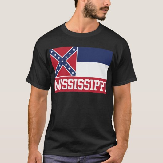vlag van de staat Mississippi T-shirt (Voorkant)