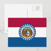 vlag van de staat Missouri Briefkaart (Voorkant / Achterkant)