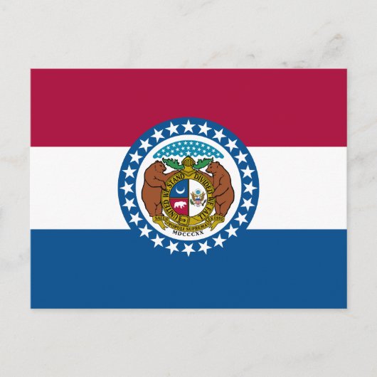 vlag van de staat Missouri Briefkaart (Voorkant)