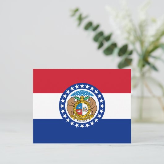 vlag van de staat Missouri Briefkaart (Staand voorkant)