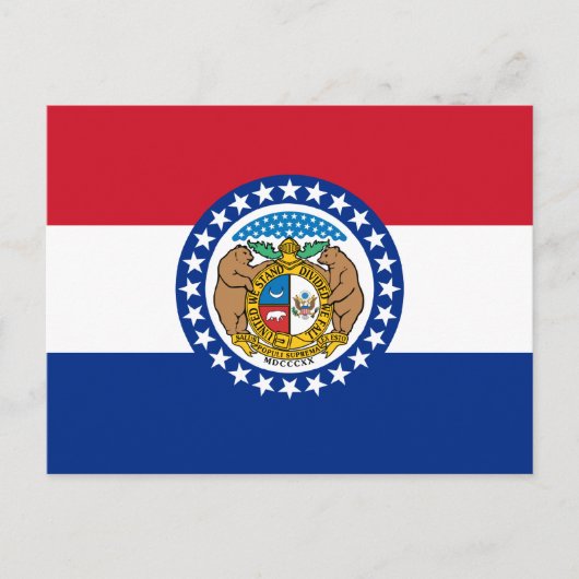 vlag van de staat Missouri Briefkaart (Voorkant)