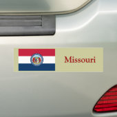 vlag van de staat Missouri Bumpersticker (Op auto)