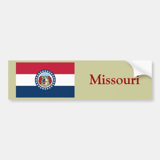 vlag van de staat Missouri Bumpersticker (Voorkant)